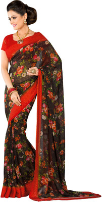 

Jiya Self Design, Printed Fashion Georgette Saree(Multicolor)
