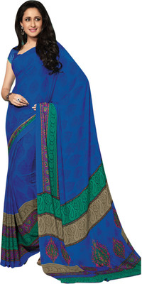 

Vishal Printed Fashion Crepe Saree(Blue)
