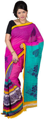 

Hawai Floral Print Fashion Georgette Saree(Multicolor)