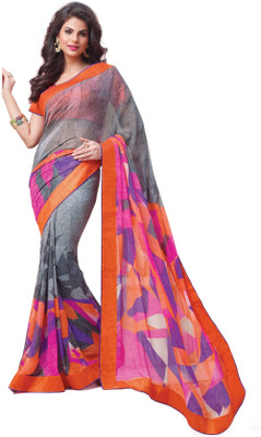 

RIDHAM SAREES Printed Daily Wear Georgette Saree(Multicolor)
