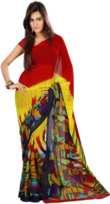 

Indian Wear Online Printed Fashion Georgette Saree(Multicolor)