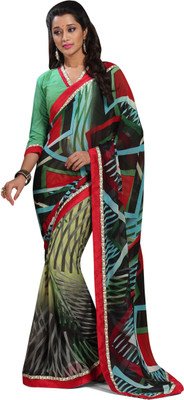 

Indianbeauty Self Design, Printed Bollywood Pure Georgette Saree(Multicolor)