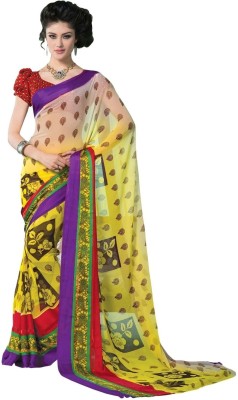 

Cenizas Printed Fashion Georgette Saree(Multicolor), Yellow