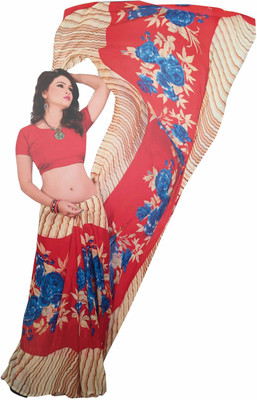 

Aarti Apparels Printed Fashion Chiffon Saree(Red)