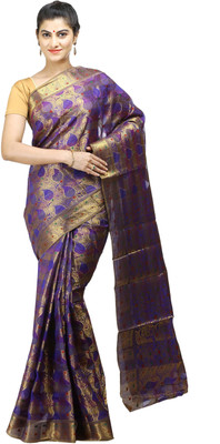 

Mimosa Self Design Kanjivaram Art Silk Saree(Blue), Violet
