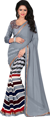 

Lovelylook Printed Daily Wear Georgette Saree(Grey, Multicolor), Gray & multicolor