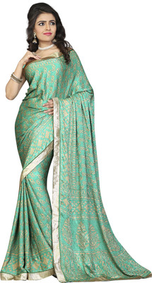 

Khushali Self Design, Printed Fashion Silk, Crepe, Jacquard Saree(Light Green, Beige), Beige;light green