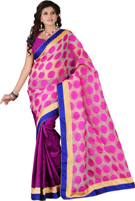 

It's Banii Woven Banarasi Silk Saree(Pink)