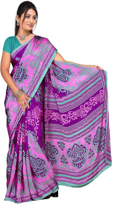 

Vardan Prints Printed Bollywood Crepe Saree(Purple)