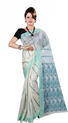 

Anushree Saree Printed Fashion Chanderi Saree(Multicolor), White