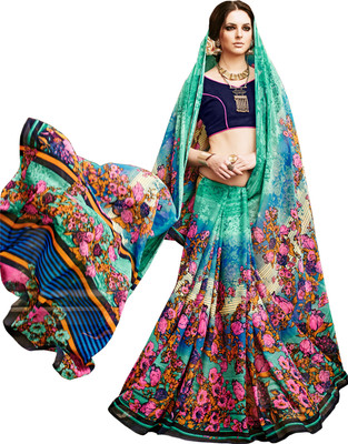 

Khoobee Self Design, Printed Fashion Georgette Saree(Multicolor)