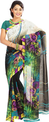 

Party Wear Dresses Printed Fashion Art Silk Saree(Multicolor), Multicolor371