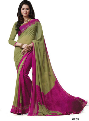 

Indianbeauty Self Design, Printed Bollywood Georgette Saree(Multicolor)