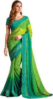 

Vishal Self Design Bollywood Georgette Saree(Green)