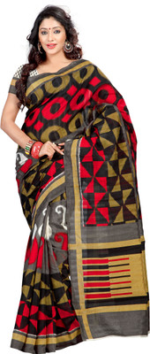

Sunaina Printed Bhagalpuri Cotton Linen Blend Saree(Multicolor)