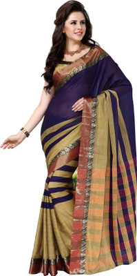 

Ishin Solid Jamdani Cotton Saree(Multicolor)
