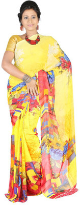 

Hawai Printed Daily Wear Georgette Saree(Multicolor)