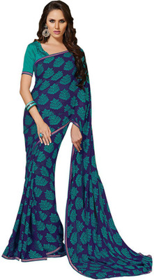 

Indian Wear Online Printed Fashion Pure Chiffon Saree(Multicolor), Multicolor456