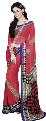 

Khoobee Self Design, Printed Fashion Georgette Saree(Pink, Purple, Black, Multicolor), Black;multicolor;pink;purple
