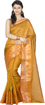 

Chandrakala Woven Banarasi Art Silk Saree(Gold)