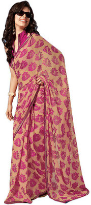 

Indian Wear Online Printed Fashion Pure Chiffon Saree(Grey)