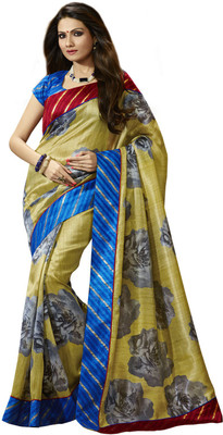 

Nandika Fashion Printed Bhagalpuri Art Silk Saree(Multicolor)