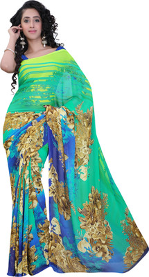 

Khoobee Self Design, Printed Fashion Georgette Saree(Blue, Multicolor)