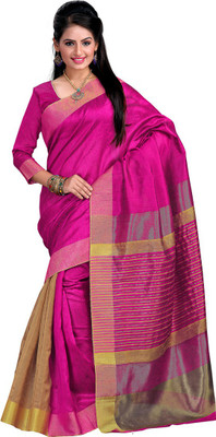 

Rani Saahiba Solid Banarasi Art Silk Saree(Magenta)