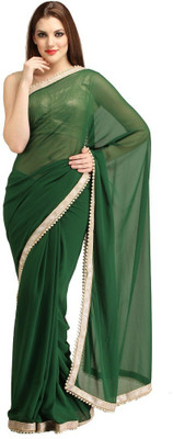 

Lime Embellished Fashion Georgette Saree(Green)