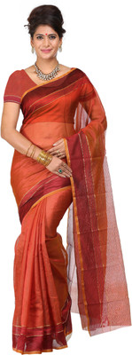

Right Shape Solid Chettinadu Polycotton Saree(Red)