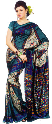 Sunaina Printed Daily Wear Art Silk Saree(Multicolor)
