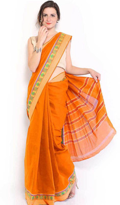 

Javuli Woven Chettinadu Handloom Cotton Saree(Orange)