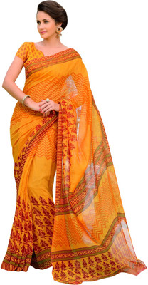 

Lovelylook Printed Fashion Polycotton Saree(Multicolor), Yellow & red