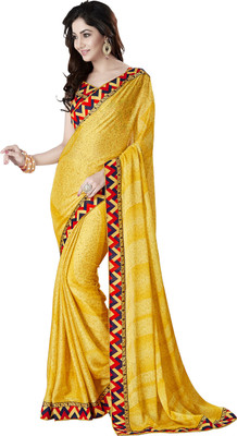 

Khoobee Self Design Fashion Chiffon Saree(Yellow)
