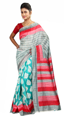 

Anushree Saree Printed Fashion Silk Saree(Multicolor), Green