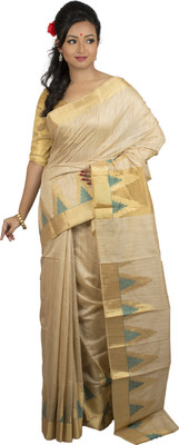 

monidipa Self Design Fashion Cotton Saree(Gold)