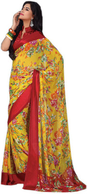 

Indian Wear Online Printed Fashion Pure Chiffon Saree(Multicolor), Multicolor520