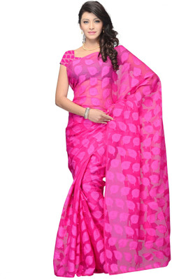 

JTInternational Self Design Fashion Jacquard Saree(Pink)