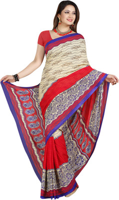 

Saara Floral Print Daily Wear Georgette Saree(Beige, Yellow)