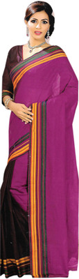 

Madhevi Solid Fashion Cotton Saree(Multicolor)