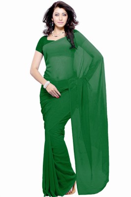 

Khushali Self Design Fashion Georgette Saree(Green)