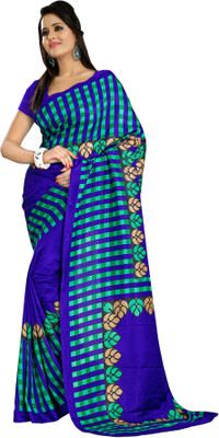 

Sunaina Printed Mysore Art Silk Saree(Blue, Multi