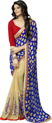 

Parisha Embroidered Fashion Georgette Saree(Beige)