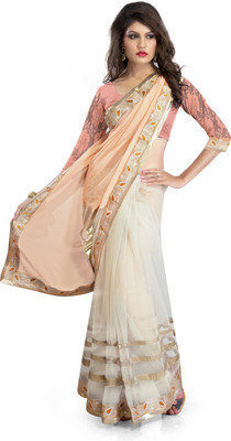

Om Shree Vallabh Self Design Banarasi Georgette Saree(Orange)