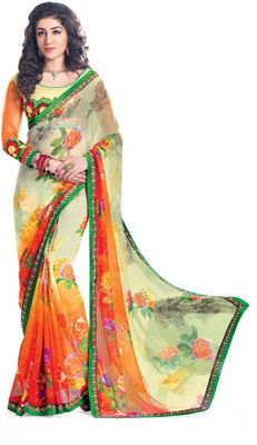 

Indianbeauty Self Design, Printed Bollywood Pure Georgette Saree(Multicolor)