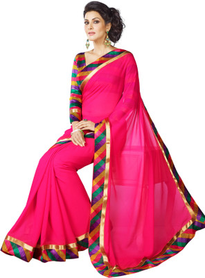 

Khushali Self Design Fashion Georgette Saree(Pink, Multicolor), Multicolor;pink