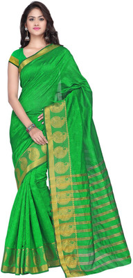 

Suvastram Woven Fashion Jacquard Saree(Green)
