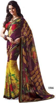 

Indianbeauty Self Design, Printed Bollywood Georgette Saree(Multicolor)