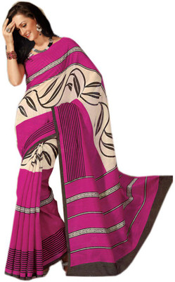 

Indian Wear Online Printed Fashion Pure Chiffon Saree(Multicolor)