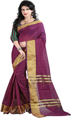 

Sanju Sarees Printed Fashion Kota Cotton Saree(Brown)